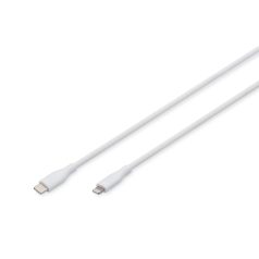   Assmann Lightningh to USB-C Silicone USB2.0 60W Cable 0,5m White