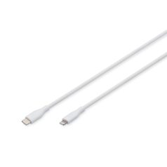   Assmann Lightningh to USB-C Silicone USB2.0 60W Cable 1m White