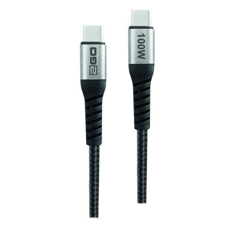 2GO HighSpeed USB-C FastCharge Cable 100W 1,2m Black