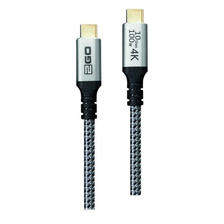 2GO SuperSpeed USB-C FastCharge Cable 100W 2m Black