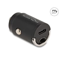 DeLock Mini Car Charger USB Type-C PD 3.0 with 30W Black