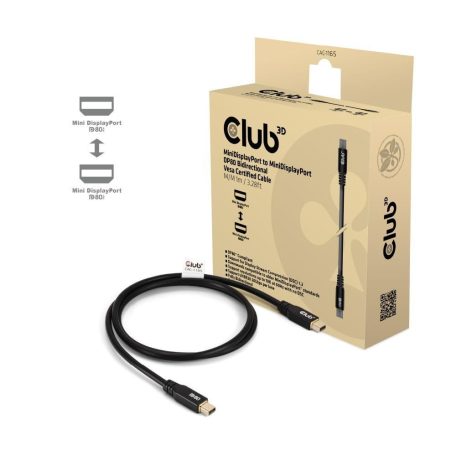 Club3D MiniDisplayPort to MiniDisplayPort 1m Black