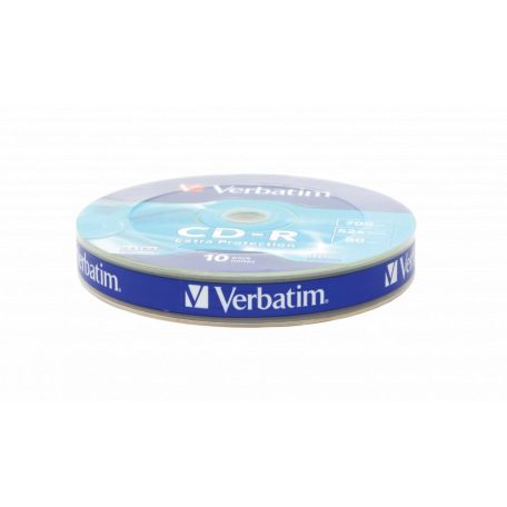 Verbatim DataLife CD-R 80 52x zsugor csomagolás 10db/cs (10-es címke)