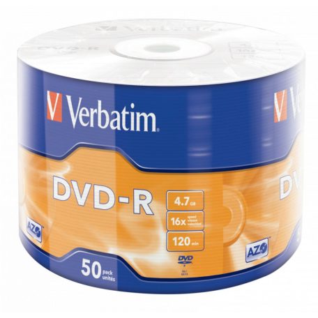 Verbatim DVD-R 4,7Gb 16x Zsugor 50db/csomag (50-es címke)