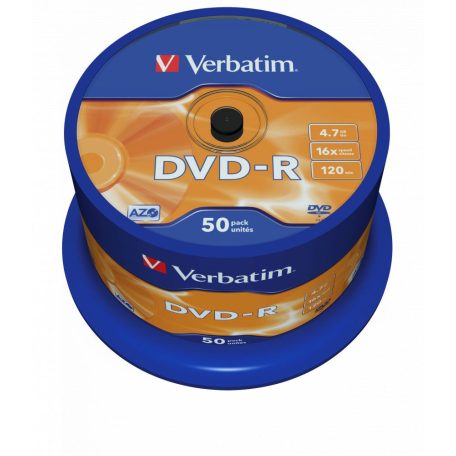 Verbatim DVD-R 4,7Gb 16x Hengeres 50db/csomag (50-es címke)