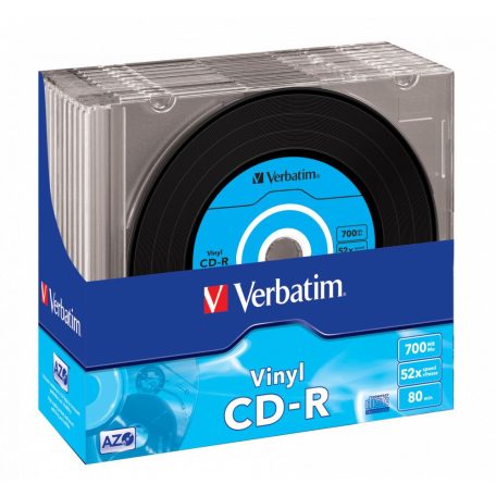 Verbatim CD-R 80 52x Slim tok 10db-os (10-es címke)