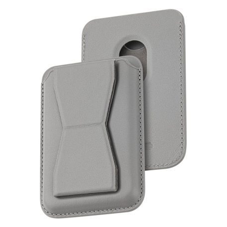 Dviced Leather magsafe cardholder with stand Grey