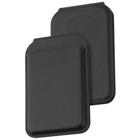 Dviced Leather magsafe foldable cardholder Black