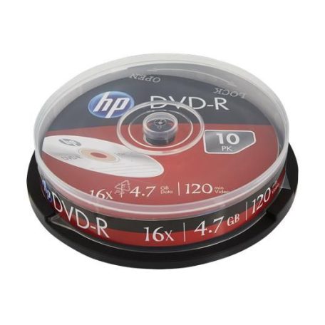 HP DVD+R 4,7Gb 16x Hengeres 10db/csomag (10-es címke)