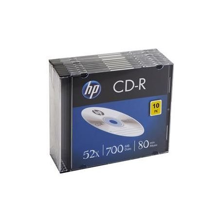 HP CD-R 80 52x slim tok 10db/cs (10-es címke)