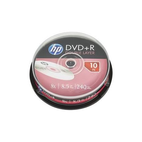 HP DVD+R 8,5 Gb 8x kétrétegű hengeres 10db/cs (10-es címke)