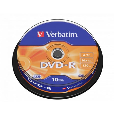 Verbatim DVD-R 4,7Gb 16x Hengeres 10db/csomag (10-ös címke)