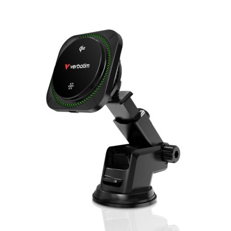 Verbatim Charge'n'Drive Magnetic Wireless Car Charger Qi2 Technology and RGB Lighting Black