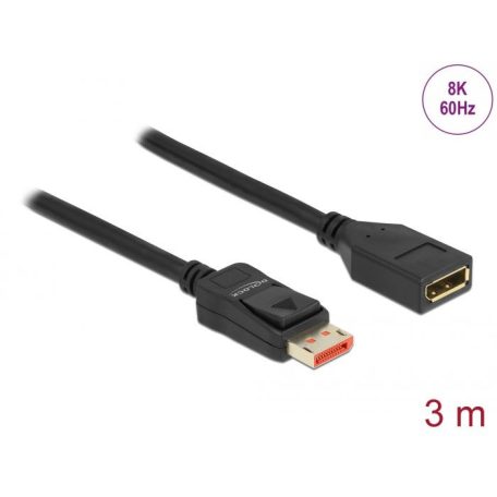 DeLock DisplayPort Extension Cable 8K 60Hz 3m Black