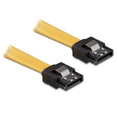 DeLock SATA 30cm straight/straight metal yellow