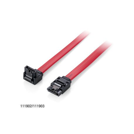 EQuip SATA3 adatkábel, 1m, L alak Red