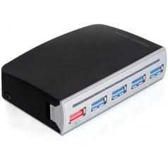   DeLock USB 3.0 HUB 4 port, 1 port USB power, külső vagy 3.5", külső táppal