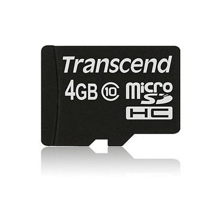 Transcend 4GB microSDHC Class 10 W/O + adapterrel