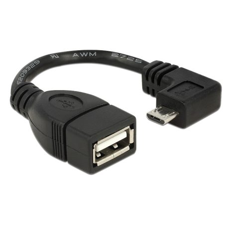 DeLock Cable Micro USB type-B male angled > USB 2.0-A female OTG 11cm