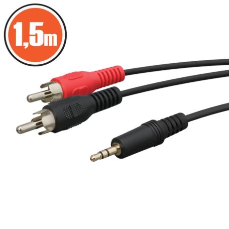 Delight 3,5 jack/2RCA audio kábel 1,5m