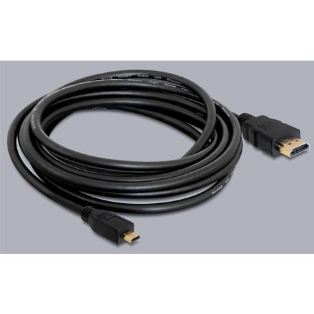 DeLock Cable High Speed HDMI with Ethernet A male > Micro-D male 2m Black