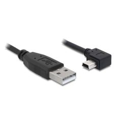   DeLock Cable USB 2.0-A male > USB mini-B 5pin male angled 3m Black