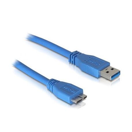 DeLock Cable USB 3.0 type-A male > USB 3.0 type Micro-B male 1m Blue