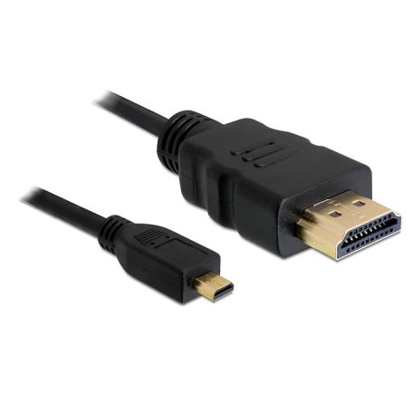 DeLock Cable High Speed HDMI with Ethernet A/D male/male 1m Black