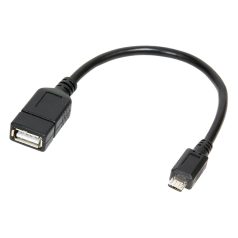 Logilink AA0035 USB microUSB OTG cable 0,2m Black