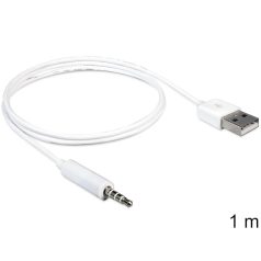   DeLock Cable USB-A male > Stereo jack 3.5 mm male 4 pin IPod Shuffle 1m White