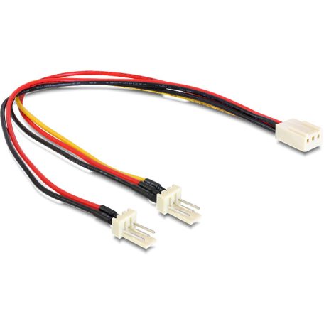 DeLock Molex 3 pin female > 2 x Molex 3 pin male (fan) 22cm