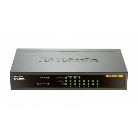 D-Link DES-1008PA 8 Port 10/100Mbps with 4 PoE Desktop Switch