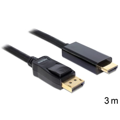 DeLock Displayport apa > HDMI apa kábel 3m