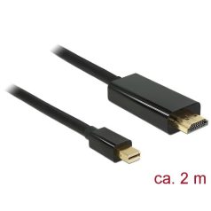   DeLock mini Displayport 1.1 male to HDMI male kábel 2m Black