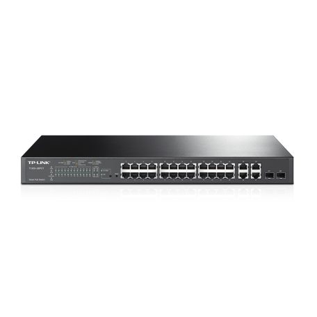 TP-Link TL-SL2428P 24-Port 10/100Mbps + 4-Port Gigabit Smart PoE+ Switch