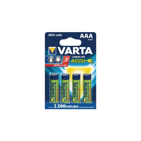 Varta Longlife Accu R2U 800mAh AAA Ni-MH akkumulátor 4db/csomag