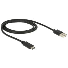 DeLock USB Type-C 2.0 - USB2.0 A cable 1m Black