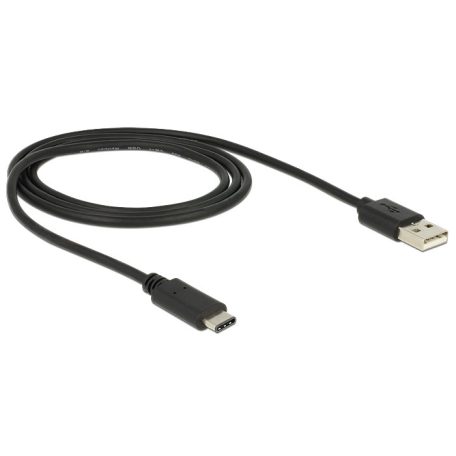 DeLock USB Type-C 2.0 - USB2.0 A cable 1m Black