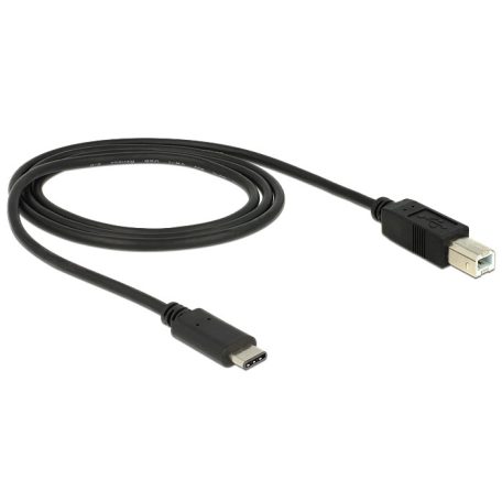 DeLock USB Type-C 2.0 - USB2.0 B Black 1m