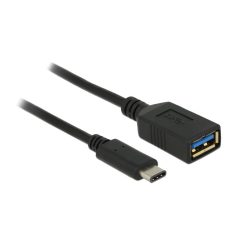   DeLock USB (USB 3.1, Gen 1) USB Type-C male > USB Type A female 0,15m Black