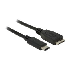   DeLock USB (USB 3.1, Gen 2) USB Type-C dugó > USB Micro-B típusú dugó 0,5m Black