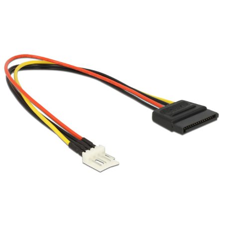 DeLock Power Cable SATA 15 pin female > 4 pin floppy male 24cm