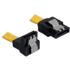 DeLock SATA 6 Gb/s le /egyenes kábel, fém, 30 cm Yellow