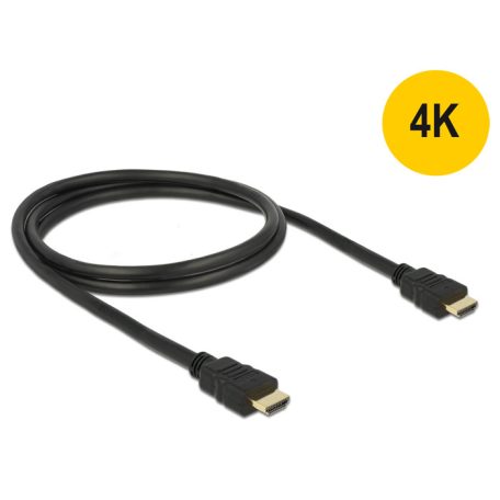 DeLock High Speed HDMI-kábel típusú Ethernet – HDMI A dugós > HDMI A dugós 4K 1m