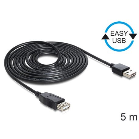 DeLock USB2.0 A apa/USB 2.0 A anya hosszabbító kábel 5m Black